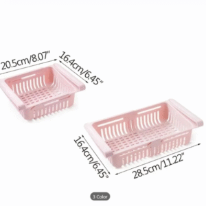 ESTANTE DE REFRIGERADOR MULTIFUNCIONAL, COLOR: ROSA