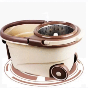 JUEGO DE TRAPEADOR GIRATORIO PARA EL HOGAR CON CUBETA Y EXPRIMIDOR, COLOR: MARRÓN