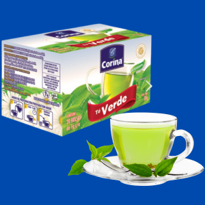 TÉ VERDE, CORINA, CAJA CON 20 BOLSAS DE 2 G C/U, CAJA CON 24 PIEZAS