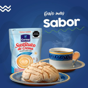 SUSTITUTO DE CREMA EN POLVO PARA CAFÉ CORINA, SABOR VAINILLA, 227G, CAJA CON 12 PIEZAS