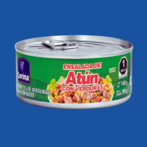 ENSALADA DE ATÚN CON VERDURAS, CONT.NET. 140 G, CAJA CON 48 PIEZAS